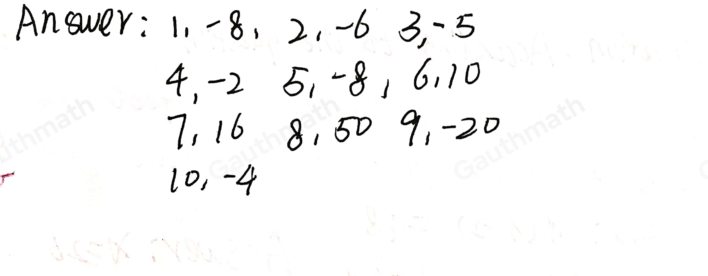B. Add and Subtract the following integers. 1. -3 + -5 =underline 2. +6 + -12 =underline 3. -9 + +4 =underline +8 + -10 =underline 5 -15 + +7 =underline 1. -2 - -12 =underline 2. -9 - +25 =underline 3. +35 = -15 =underline 4. -28 - +8 =underline 5. +6 - +10 =underline