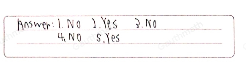 Activity i H1-YES or NO ? Directions. Determine whether the distribution represents a probability distribution. Write YES if it is probability distribution. Otherwise, write NO. Explain your answer. X 1 3 5 7 PX 035 0.25 0.22 0.12 4. P1=0.42 P2=0.31 P3=0.37 5. 1= 9/14 P2= 4/14 P3= 1/14