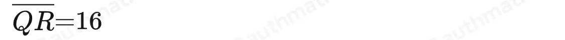 Consider triangle PQR. What is the length of side QR? 8 units 8 square root of 3 units 16 units 16 square root of 3 units