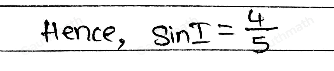 Identifying Trig Ratios Diagram, Level 1 Jun 02, 5:34:21 PM Express sin I as a fraction in simplest terms.