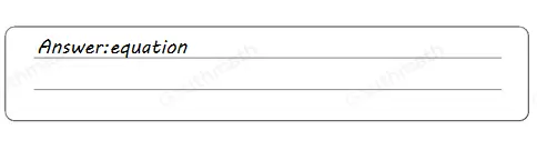 This denotes equality between two expressions. Select your answer. equation variable notation function