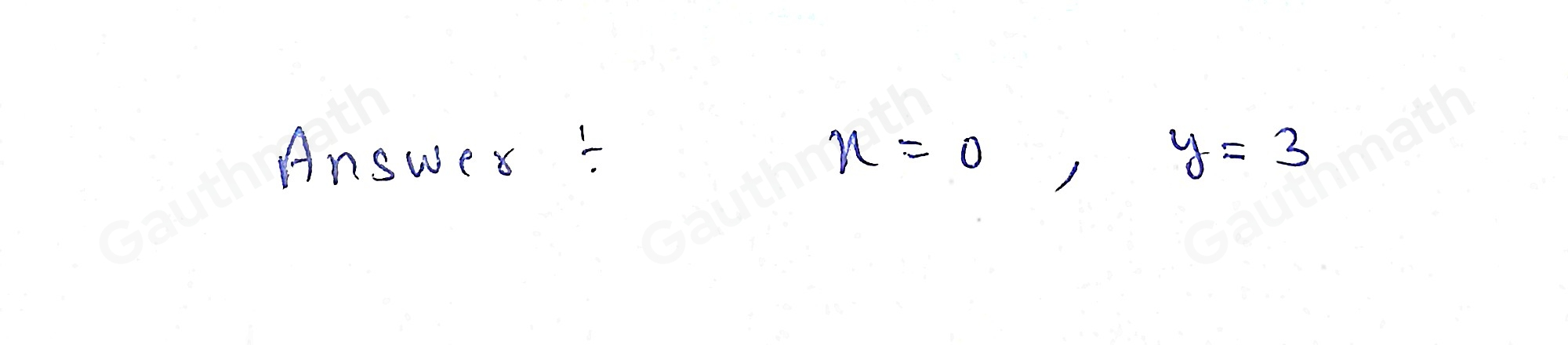 Solve the system of equations graphed on the coordinate axes below. y=- 1/4 x+3 y=5x+3 0 Solution: square