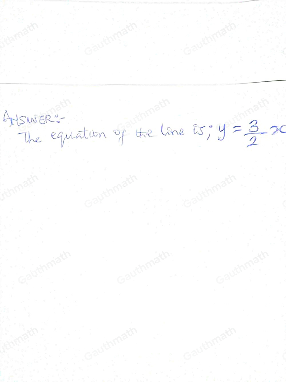 Apex Learning - C... course.apexlearning.com Geometry Sem 2 1.3.3 Quiz: Pattems and Lines Question 2 of 10 What is the equation of the following line? Be sure to scroll down first to see all answer options. A. y= 2/3 x B. y=2x C. y= 3/2 x D. y=- 2/3 x E. y=- 3/2 x F. y=3x SBddl