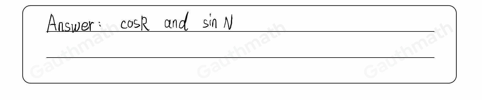 Select the correct answer from the drop-down menu. In the figure, si nangle MQP=square M cos cos and sin sin sin sin N Reset Next cos N and sin M cosR and sin N